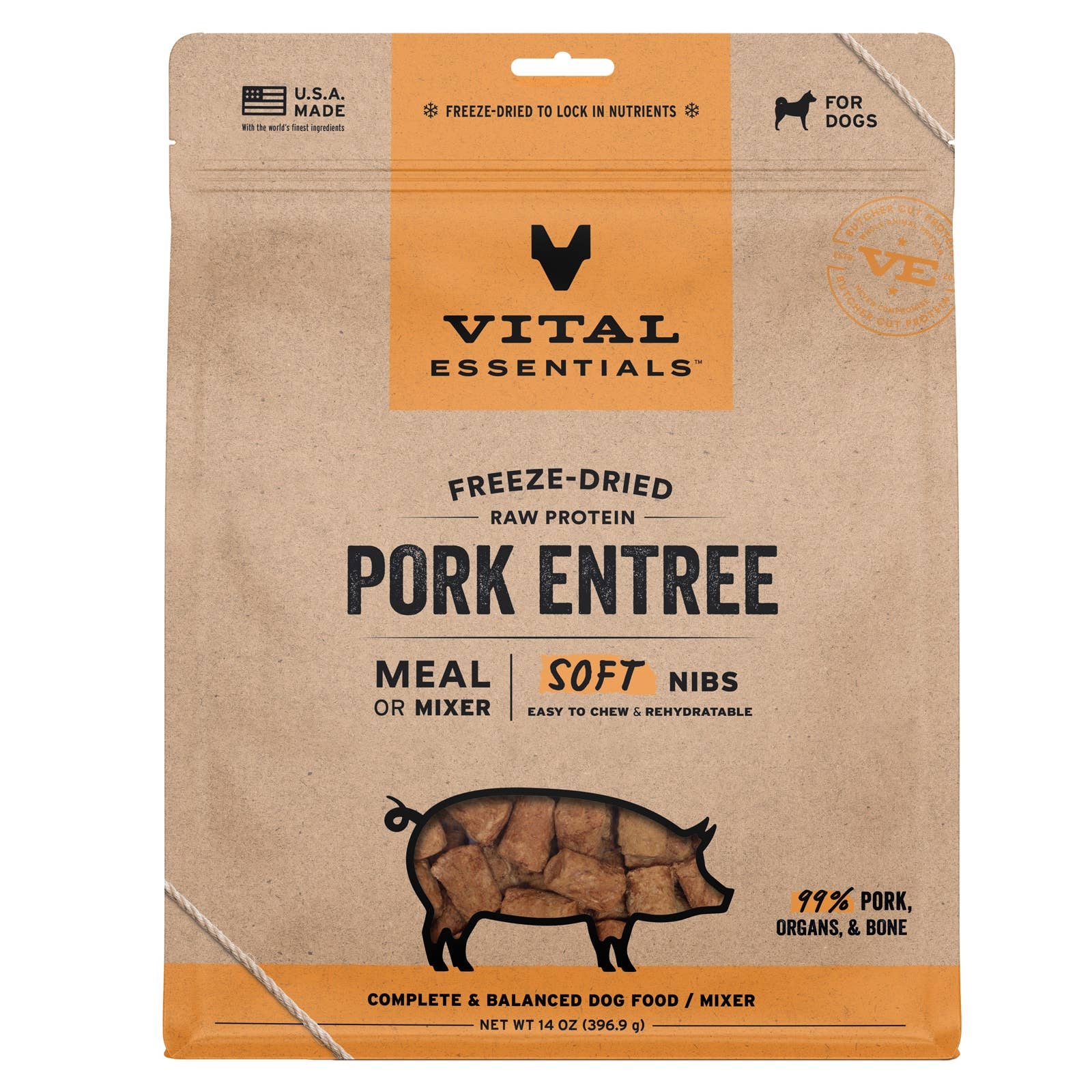 Vital Essentials Pork Entree Soft Nibs 14oz