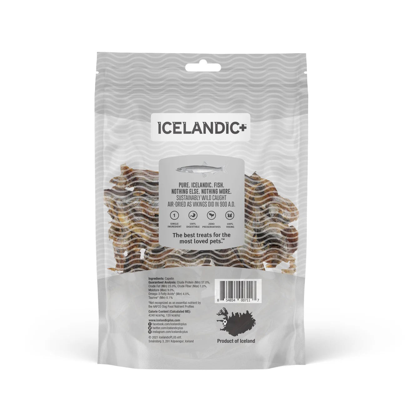 Icelandic Capelin Whole Fish & Pieces Dog Treats (2.5oz)