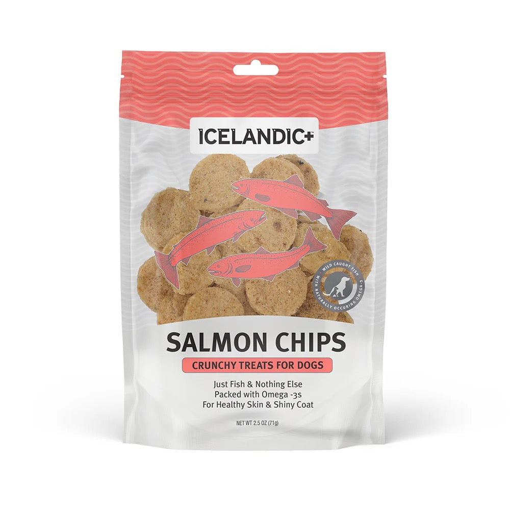 Icelandic Salmon Chips Dog Treats (2.5oz)