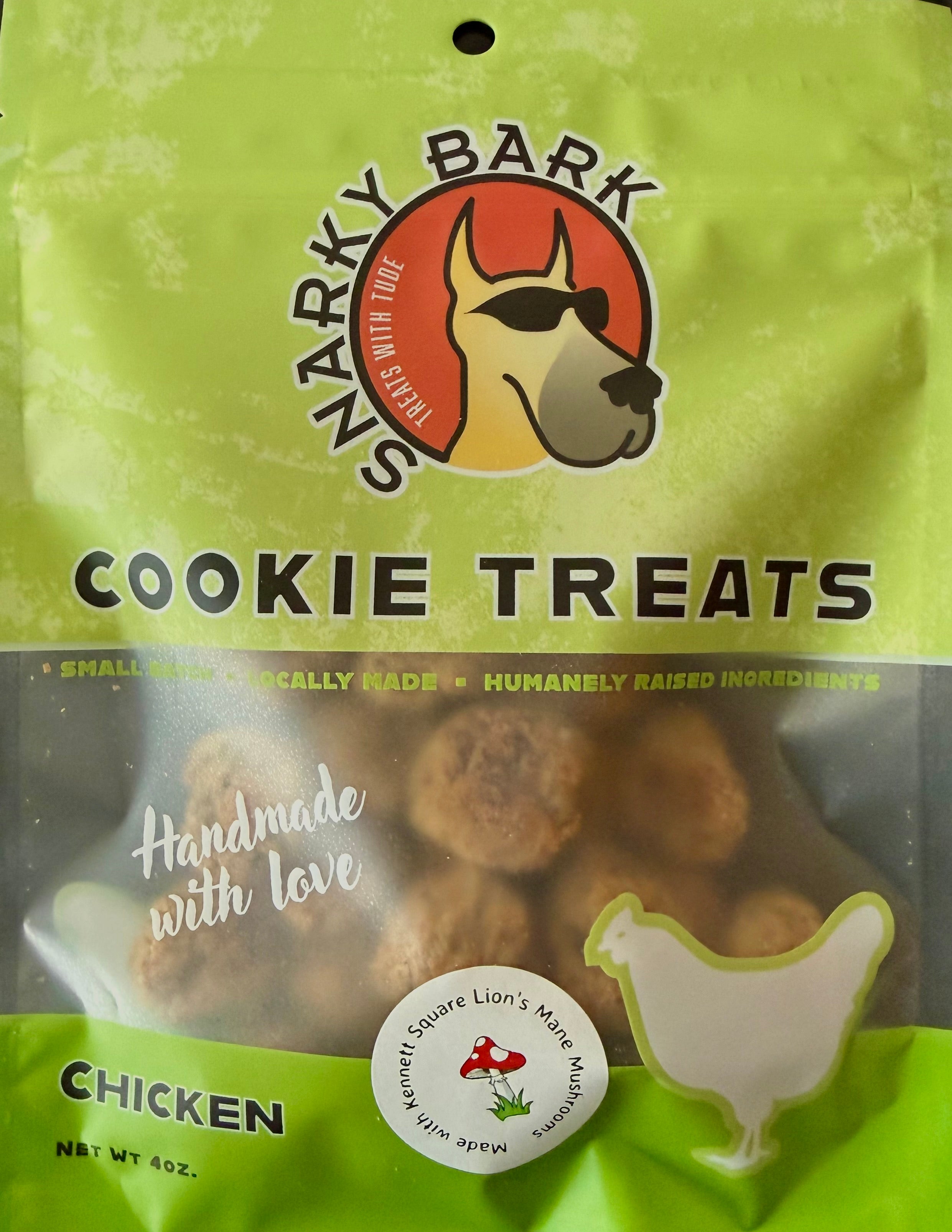 Snarky Bark Cookie Treats - Limited Time Flavor: Chicken Lion's Mane