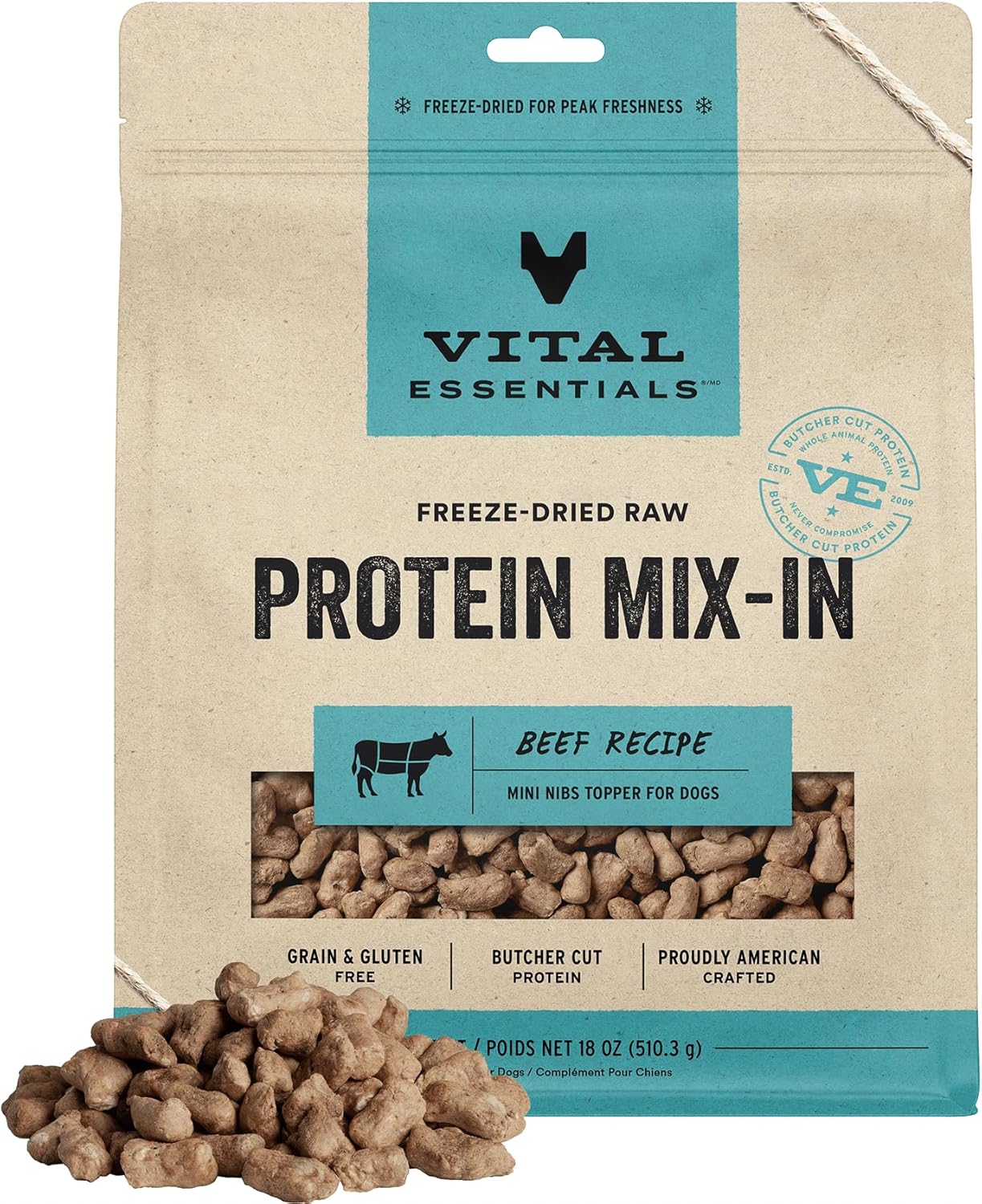 Freeze-Dried Raw Beef Protein Mix-in Topper