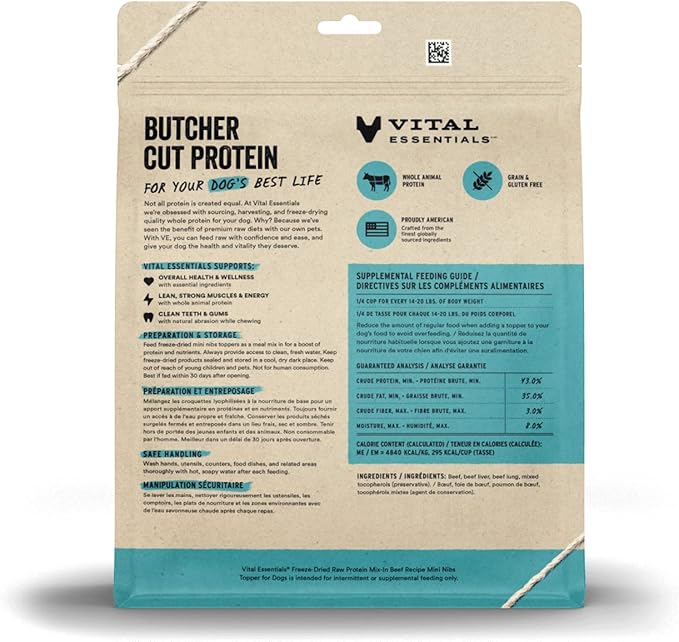 Freeze-Dried Raw Beef Protein Mix-in Topper