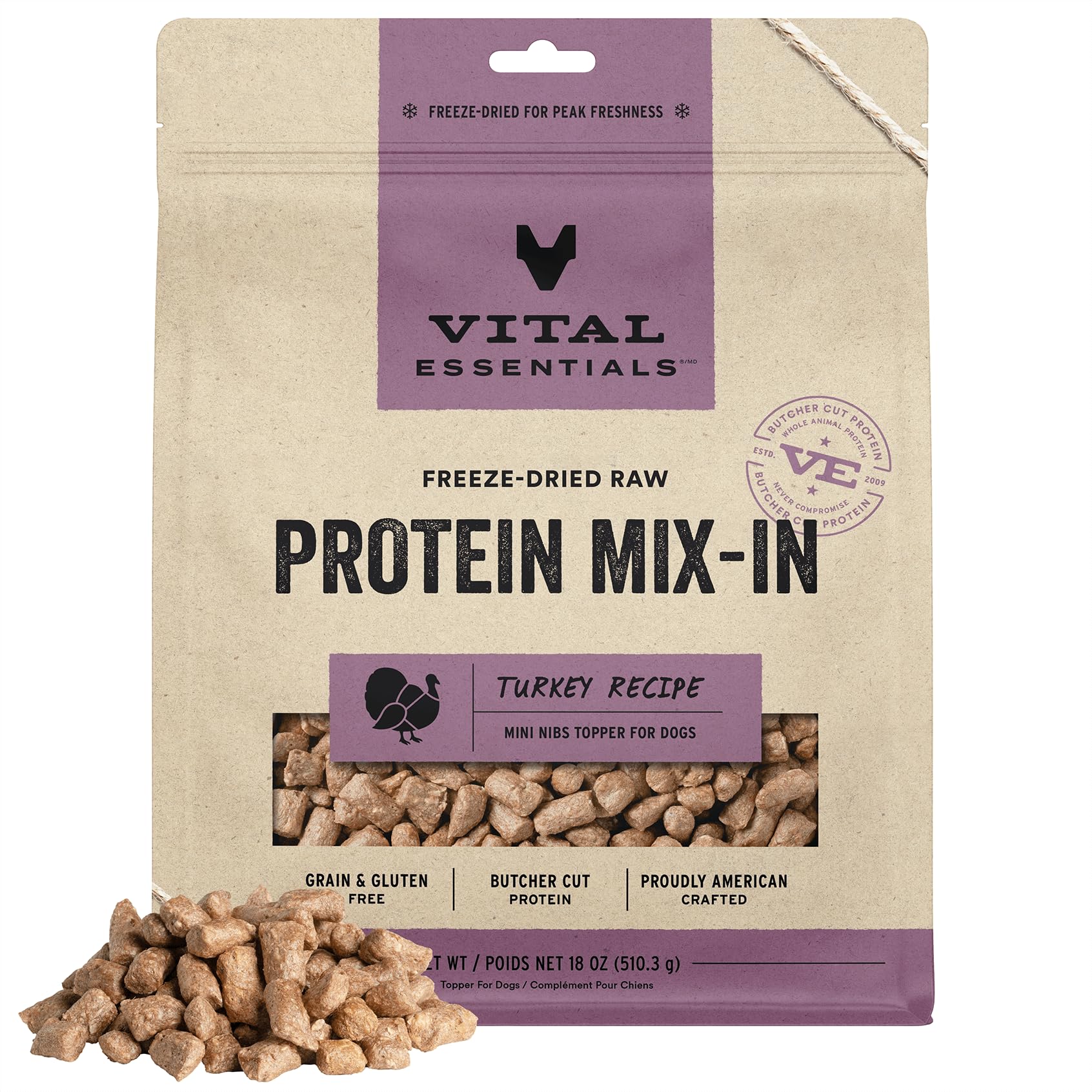 Freeze-Dried Raw Turkey Protein Mix-in Topper