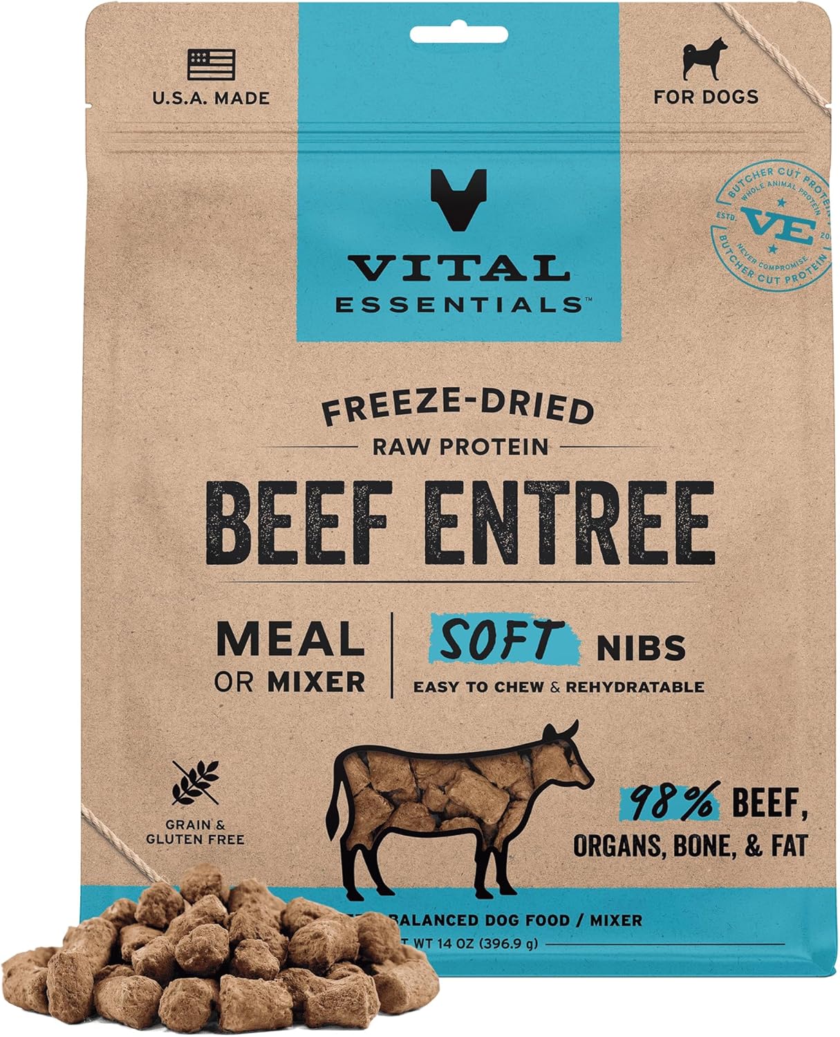 Vital Essentials Beef entree Soft Nibs 14 oz
