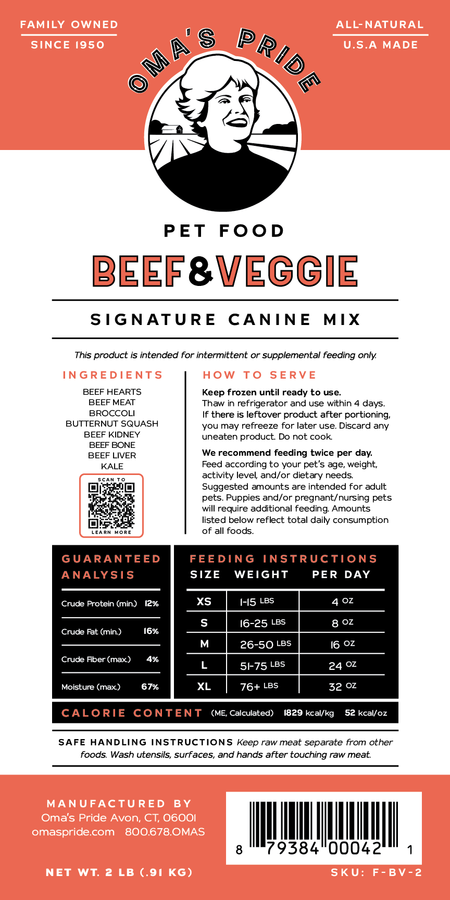 Beef & Veggie Mix 2#