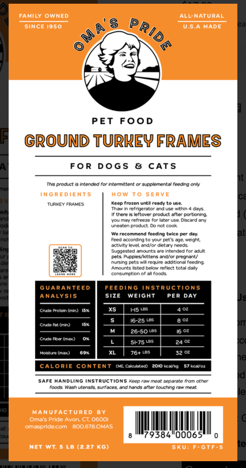 Ground Turkey Frames