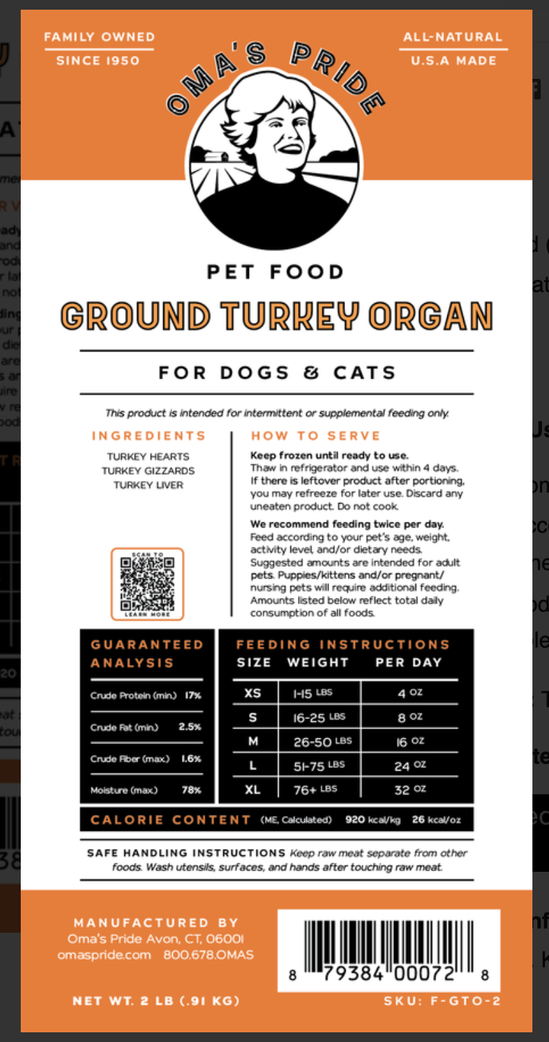 Ground Turkey Organ Mix