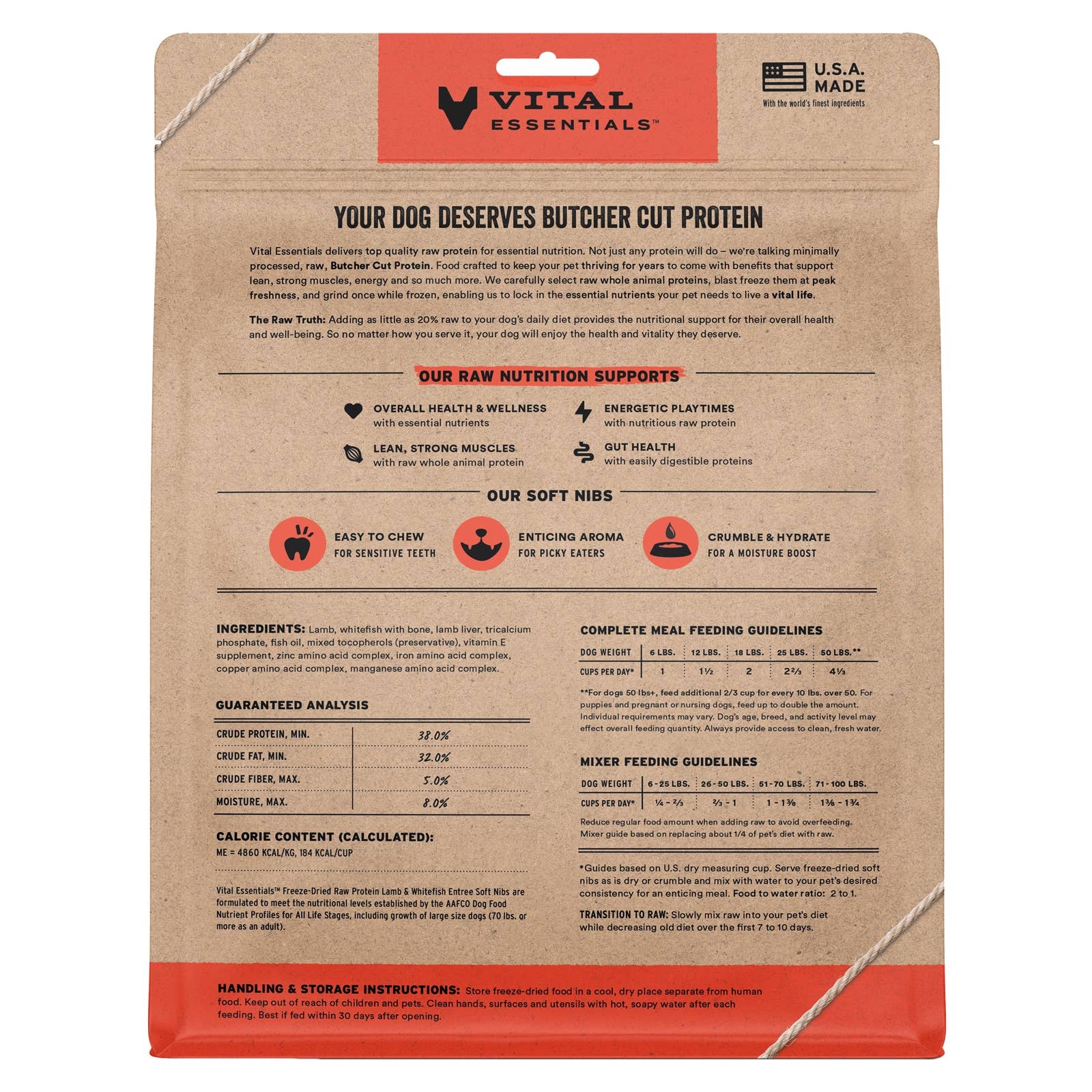 Vital Essentials Lamb Whitefish Entree Soft Nibs 14oz
