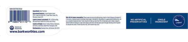 Barkworthies Beef Trachea Dog Treat (6")