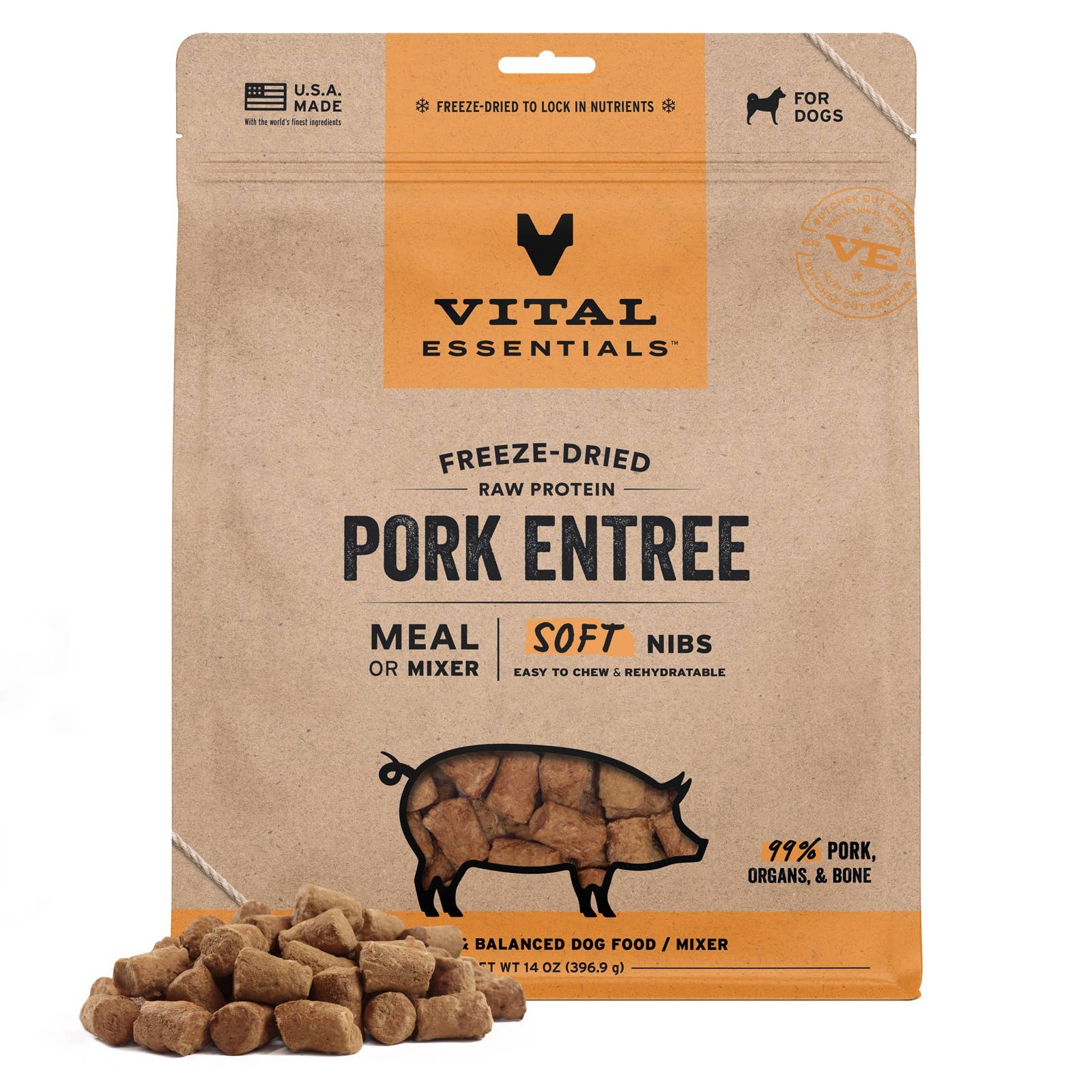 Vital Essentials Pork Entree Soft Nibs 14oz
