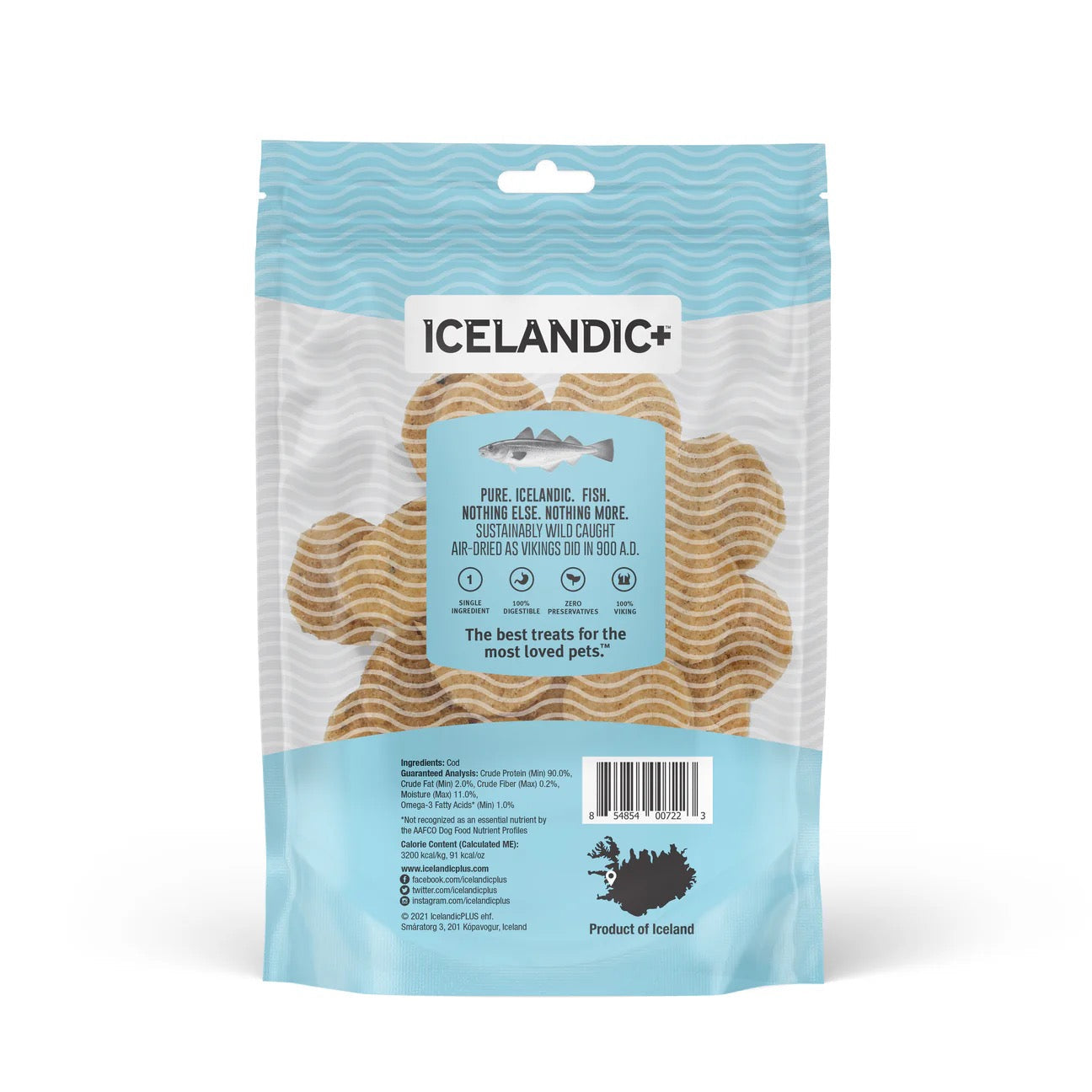 Icelandic Cod Fish Chips Dog Treats (2.5oz)