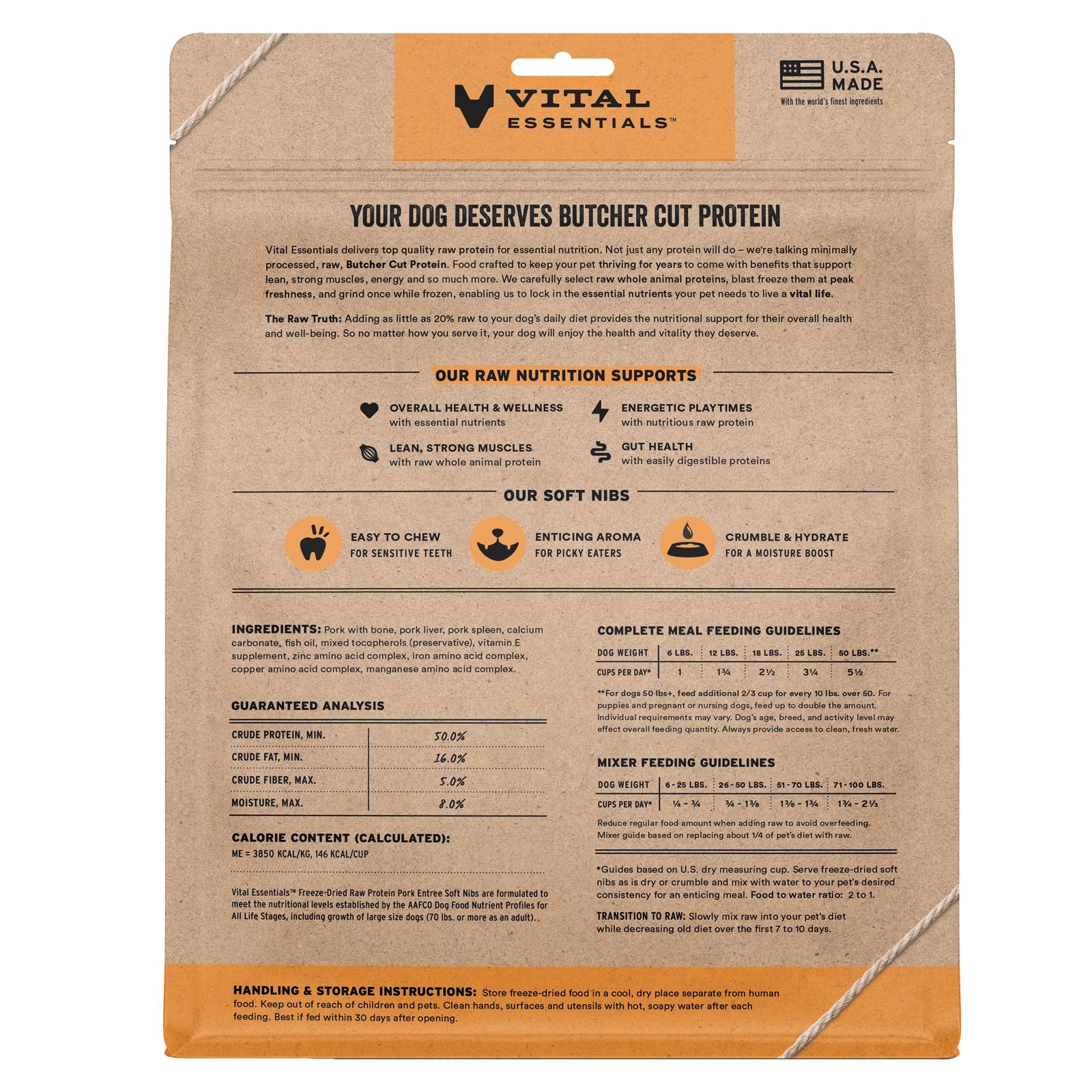 Vital Essentials Pork Entree Soft Nibs 14oz