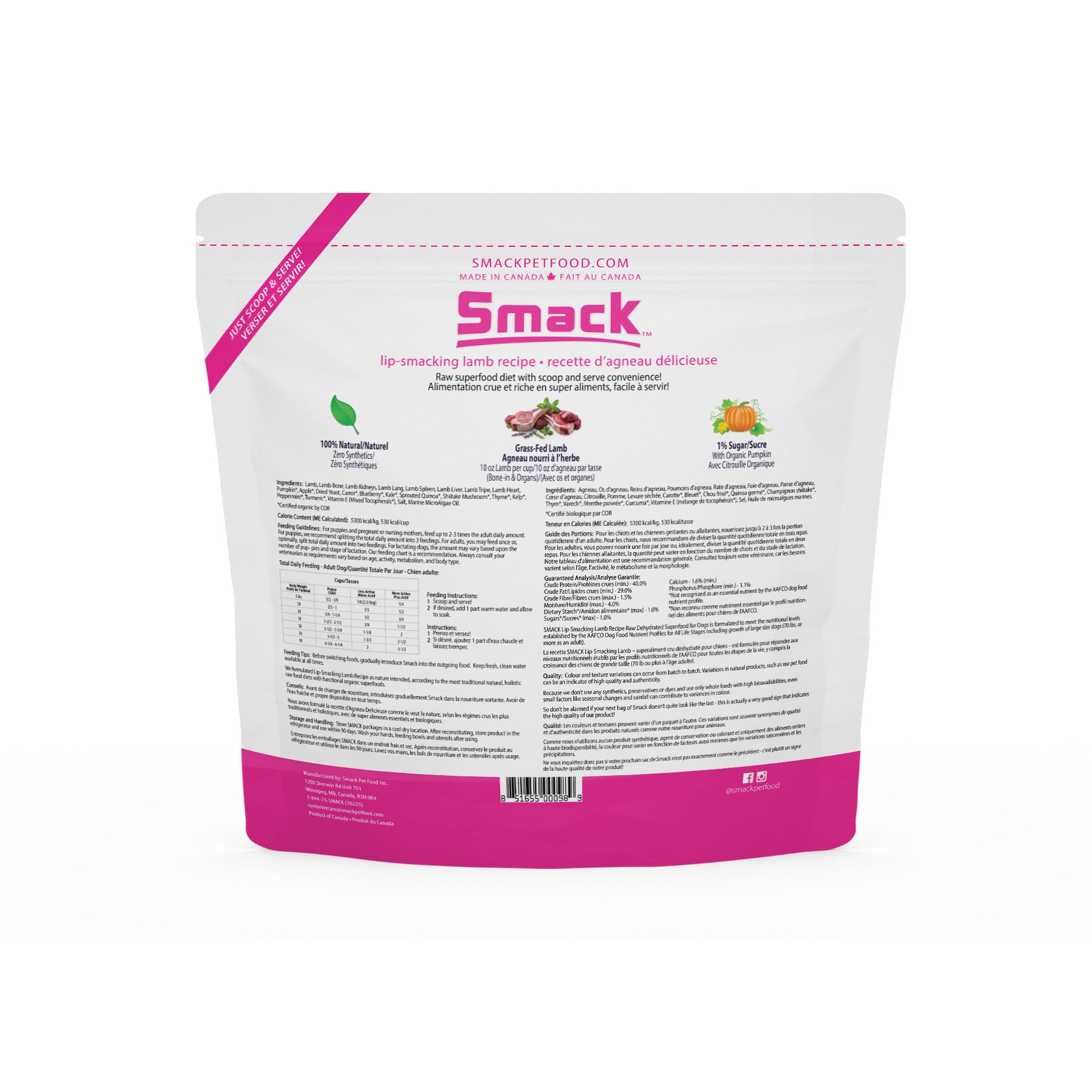 Smack Raw Dehydrated Lamb Super Food