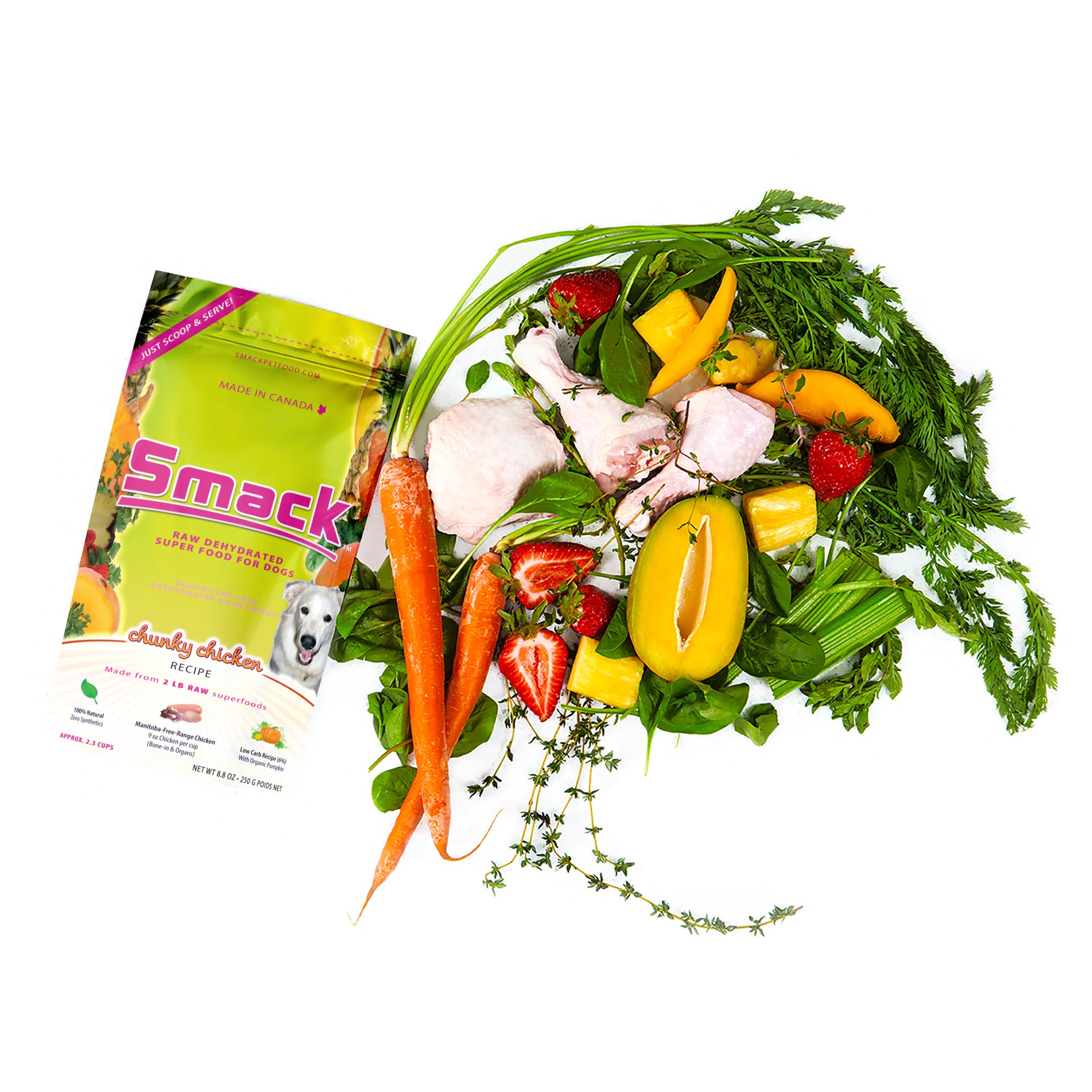 Smack  Raw Dehydrated Free-Range Chicken Super Food