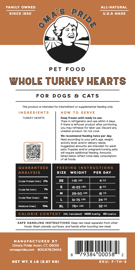 Whole Turkey Hearts